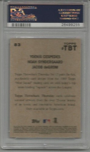 2016 Topps METS Squad Throwback Thursday Cespedes/ Syndergaard/ deGrom PSA 10 - Picture 2 of 2