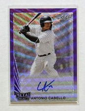 2020 Leaf Metal Draft Antonio Cabello Purple Wave Auto /15 #LA-AC1