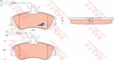 Bremsbelagsatz Scheibenbremse TRW GDB1260 vorne für PEUGEOT PARTNER 306 Break 7E