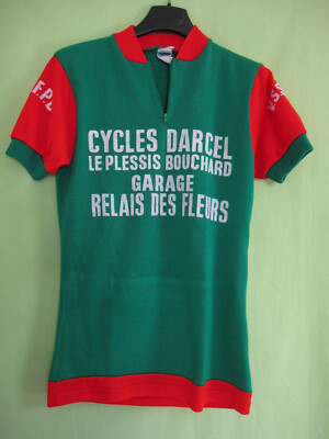 Maillot Cycliste Vintage Darcel Le Plessis Années 70 - Acrylique, Taille S Homme
