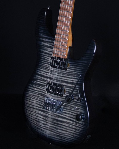 Ibanez AZ24S1F Flame Top Electric, Transparent Black Sunburst - Picture 2 of 10