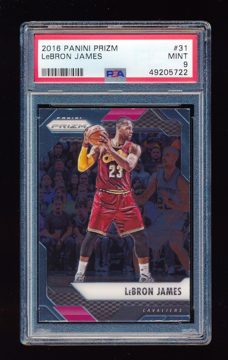 PSA 9 LEBRON JAMES 2016-17 PANINI PRIZM #31 *LOS ANGELES LAKERS* MINT CONDITION