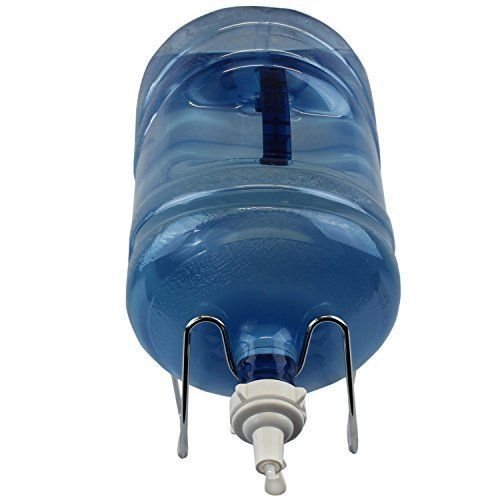 Chrome 1- 5 Gallon Water Jug Stand & Water Dispenser Valve Fit 55mm Snap on Top - Picture 3 of 6