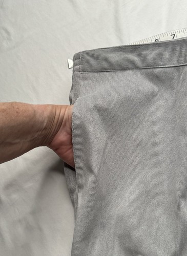 Pantalones Alfred Dunner 16 Med Proportion Gris Pana Bolsillos Elásticos Espalda Nuevos - Imagen 7 de 10