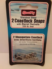 Scotty 1150 Coastlock Snap with Barrel Swivel  225lb test 
