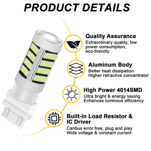 3157 Ice Blue LED Reverse Backup Light Bulbs Lamp For GMC Sierra 1500 1999-2013 - Picture 3 of 12