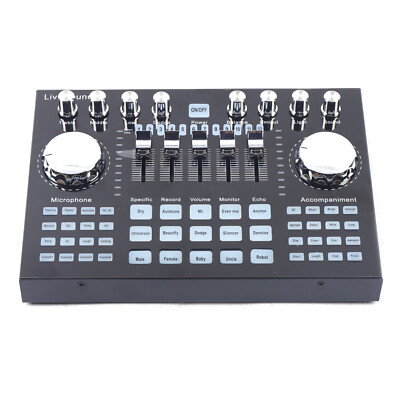 USB Bluetooth Digital Live Sound Card Audio DJ Mixer Mixing Console Amplifier
