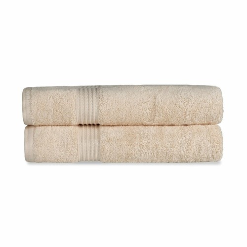 Juego de sábanas de baño de algodón egipcio 600 GSM/2 toallas corporales suaves y absorbentes de gran tamaño - Imagen 67 de 102