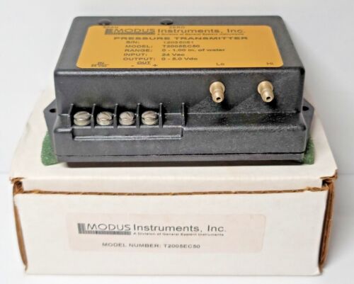 Modus Instruments Trasmettitore di Pressione T20 T2005E50 0-1" Acqua 24Vac 0-5.0Vdc - Foto 2 di 6