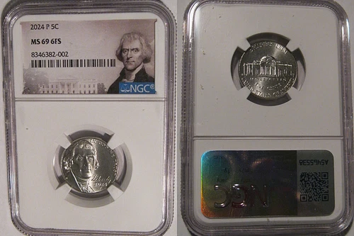 2024 P Jefferson Nickel 5c NGC MS 69 6FS Full Steps