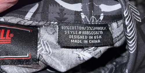 Rock & Roll Denim Black Youth Boy's Aztec Print Snap Shirt Long Sleeve Sz Large - Picture 5 of 5