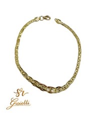 Bracciale in ORO GIALLO 19 CM modello Groumette Bizantino 18 KT 750% List. 545€