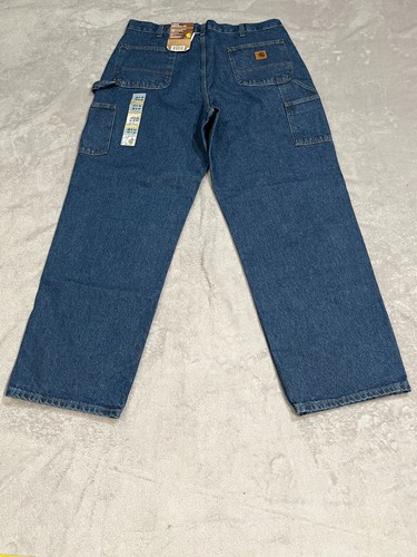 Salopette homme Carhartt Carpenter denim jeans 38 x 32 coupe vêtements de travail pantalon neuf avec étiquette B73-DST - Photo 2/17