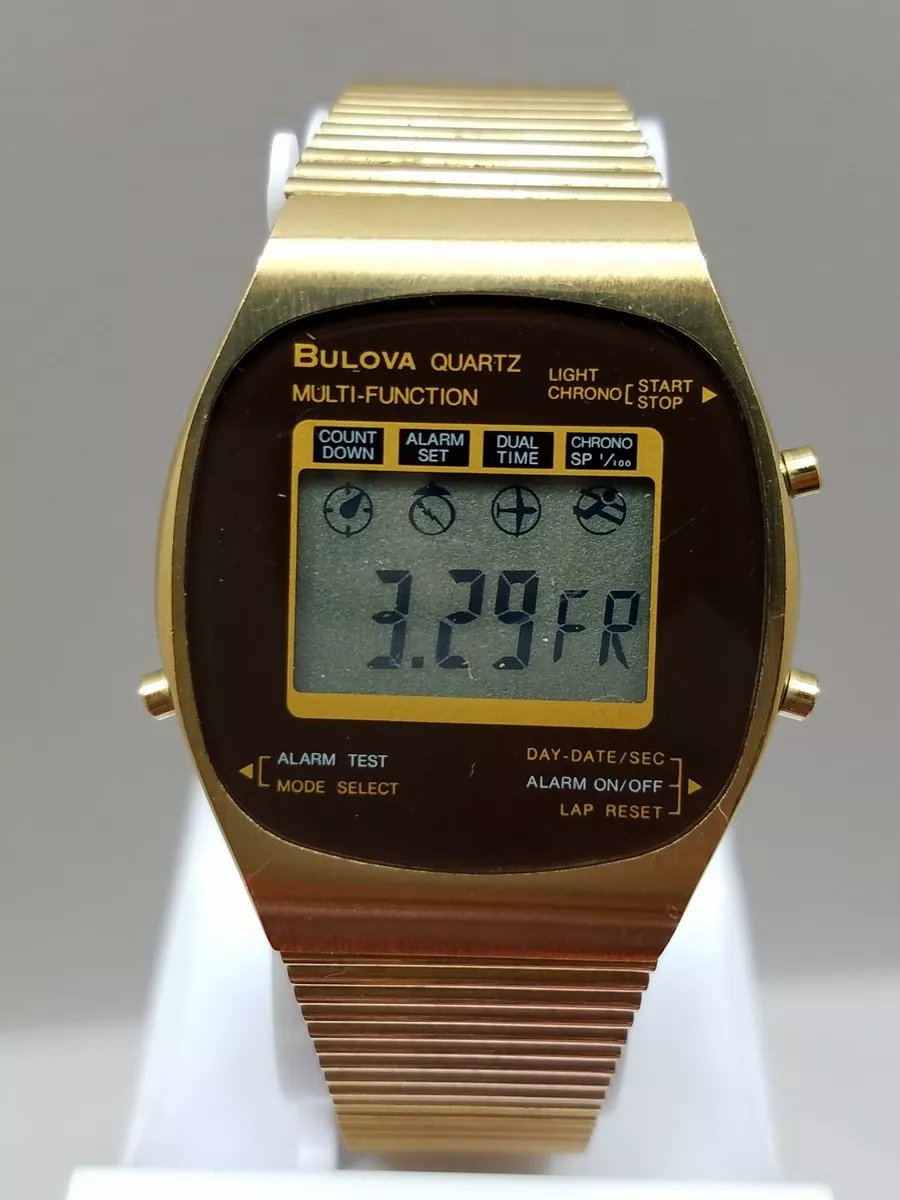 UPDATE READ Bulova Digital LCD Multi Function Dual Time Alarm Chrono Watch