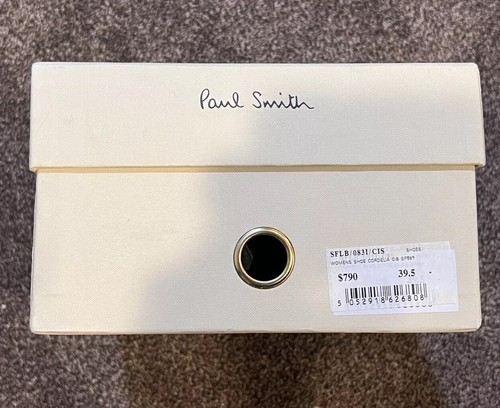 PAUL SMITH Womens Leather Tan & Black Patent Kilte Flap us 39.5 Heel - Picture 12 of 14
