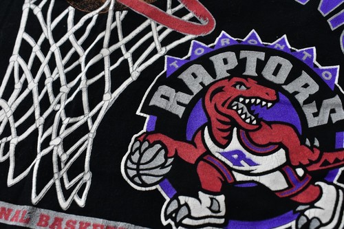 WAVES Canada 1994 TORONTO RAPTORS NBA Vintage t-shirt SIZE L men's - 第 7/9 張圖片