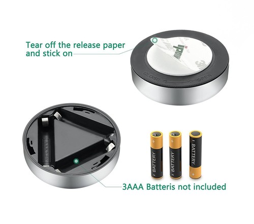 4 PCS 3 LED Touch Push On/Off Light Self-Stick On Click Battery Operated Lights - 第 11/12 張圖片