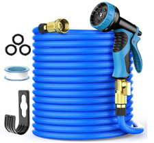 Expandable Garden Hose 10-Function Spray Nozzle Durable Lightweight Leakproof