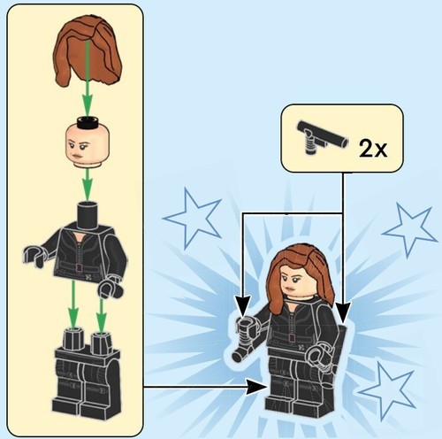 LEGO Minifigur - Black Widow - Marvel Super Heroes - sh1012 - NEU - Bild 2 von 3