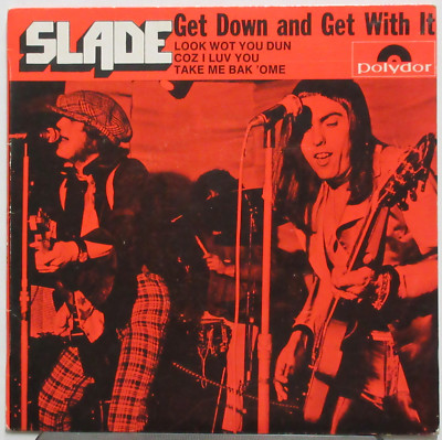 SLADE Get Down And Get With It  ORG 1972 Australian 7'' EP 45 w/ PS GLAM ROCK
