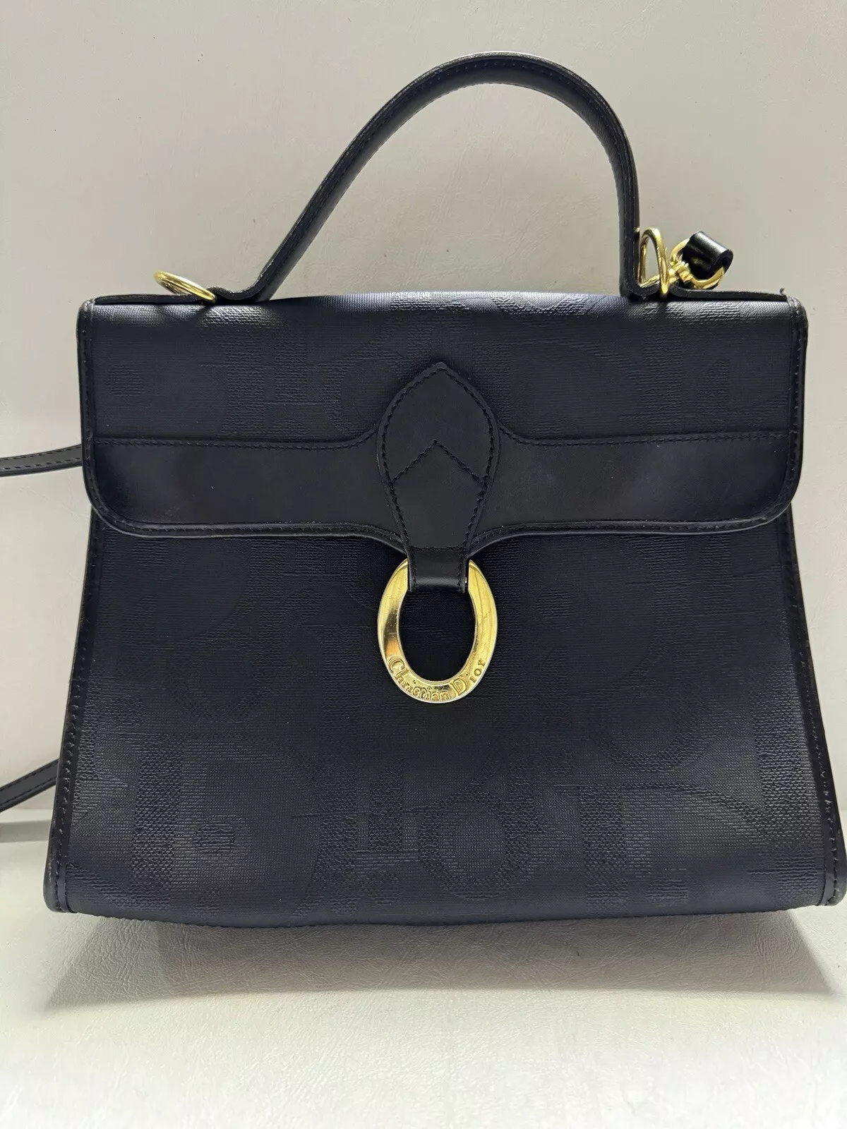 Sac à main 2 voies noir Christian Dior sac bandoulière