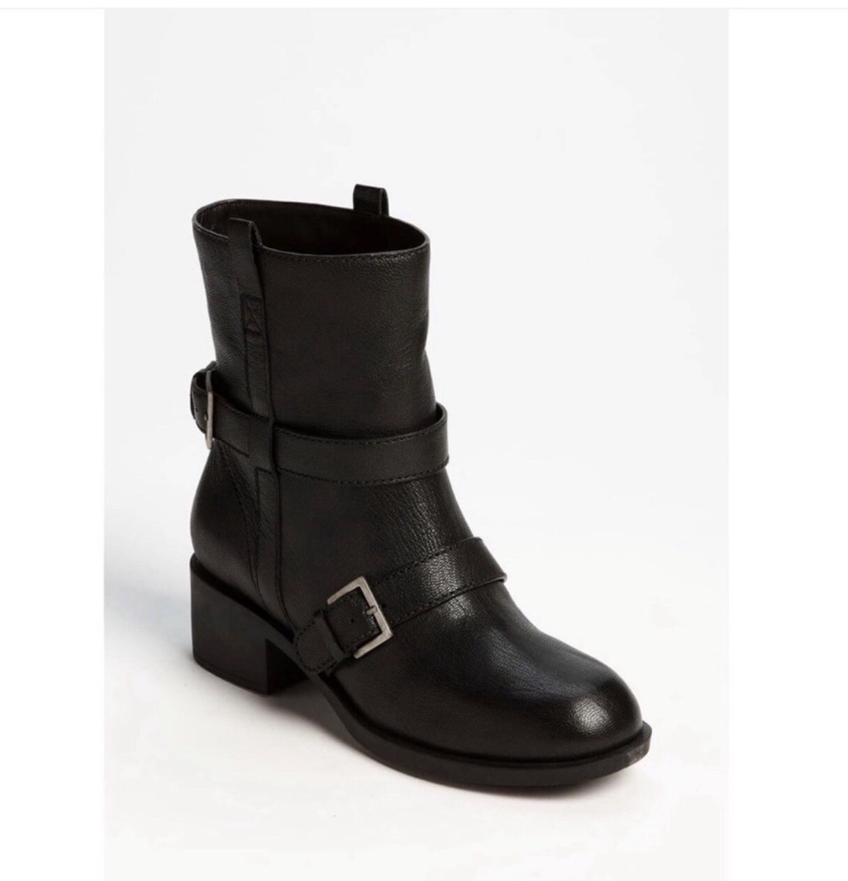 Cole Haan Alix Black Moto Leather Boots - Size 5 - image 1