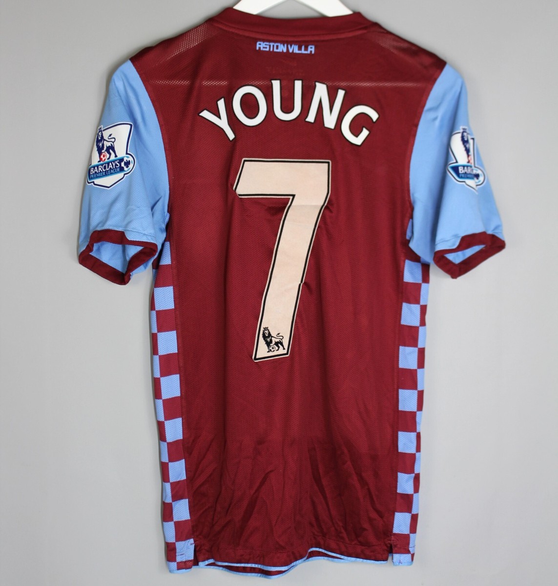 ASTON VILLA 2010 2011 HOME FOOTBALL PLAYER ISSUE JERSEY SHIRT NIKE
