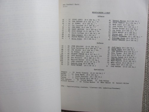 1978 West Virginia Univ Football Media Notes vs. Temple - Picture 2 of 4