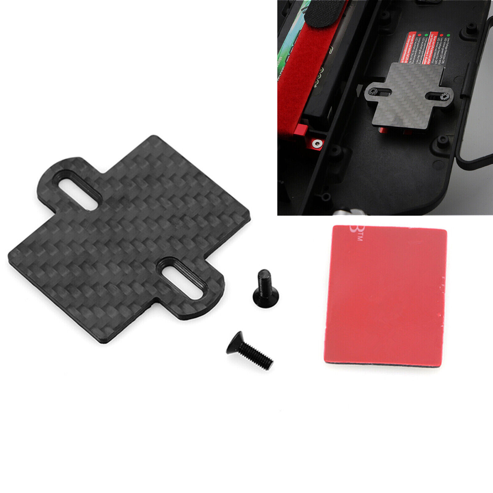 High-Performance Carbon Fiber ESC Mounting Fixing Plate Kit for TRAXXAS Slash 4WD and 2WD RC Cars – Lightweight and Durable Design