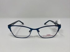 LULU GUINNESS Eyeglasses Frame LK007 TEA 46-15-125 B:32 Teal/Blue Full Rim 8839