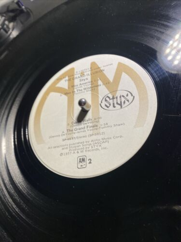 Styx - The Grand Illusion LP, 1977 A&M OG vinyl, disc only, near MINT! - Picture 3 of 5
