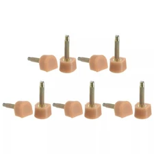 10Pairs TPU High Heel Tips 2.4mm Pin, 7x7mm U-Shape Shoe Repair Caps, Beige