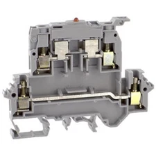 1PC ALTECH CORP DDFL4U(E)/24 Conn Term Blk DIN Rail Feed Thru 6.3A (Top Level)