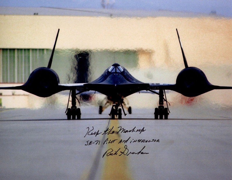 SR-71 Profile Photograph Autographed by SR-71 Pilot Colonel Richard Graham!