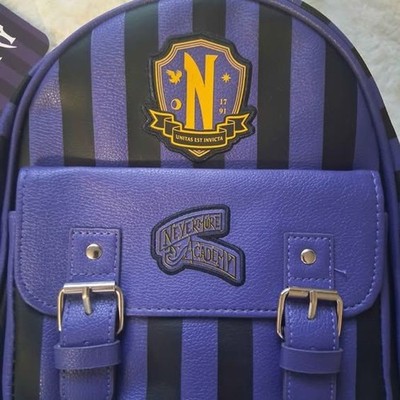 Wednesday Addams Nevermore Academy Mini  NWT Purple/Black  Backpack