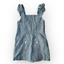 Matilda Jane Chambray Romper, Size 6, Blue Stripe