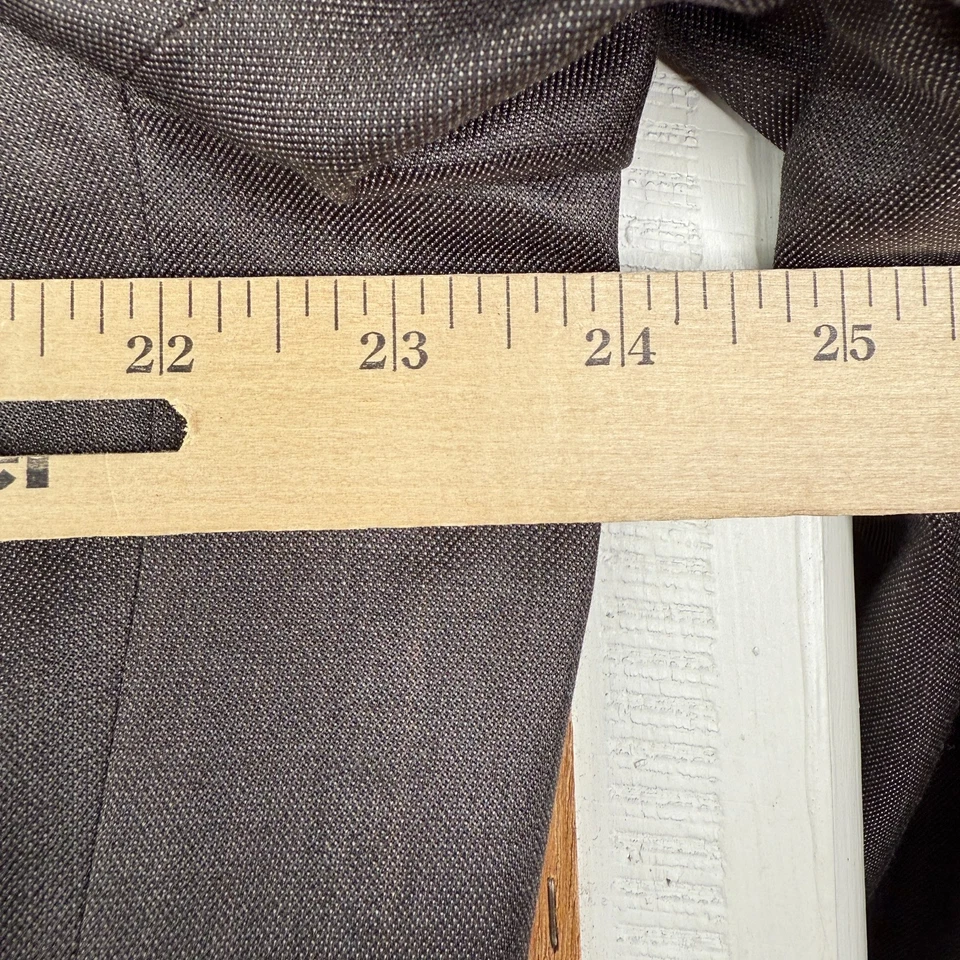 Kenneth Cole 套装男式 46R 棕色 2 纽扣 3 件套运动面料裤子 40x30 平底 — 第 3/4 张图片