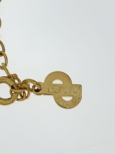 Christian Dior Necklace -- Women's In Color Stone GLD Top With Used - Picture 4 of 6