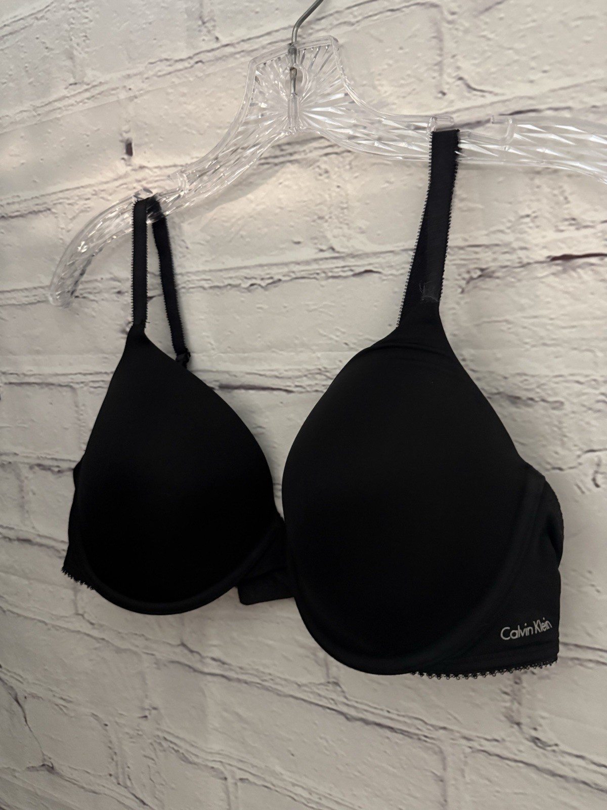 Calvin Klein Solid Black Padded Underwired Bra Si… - image 4