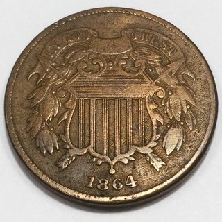1864 Two Cent Piece Beautiful Coin