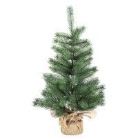 Artplants KüNstlicher Weihnachtsbaum Rijeka, Jutesack, 75Cm, Ø 20Cm