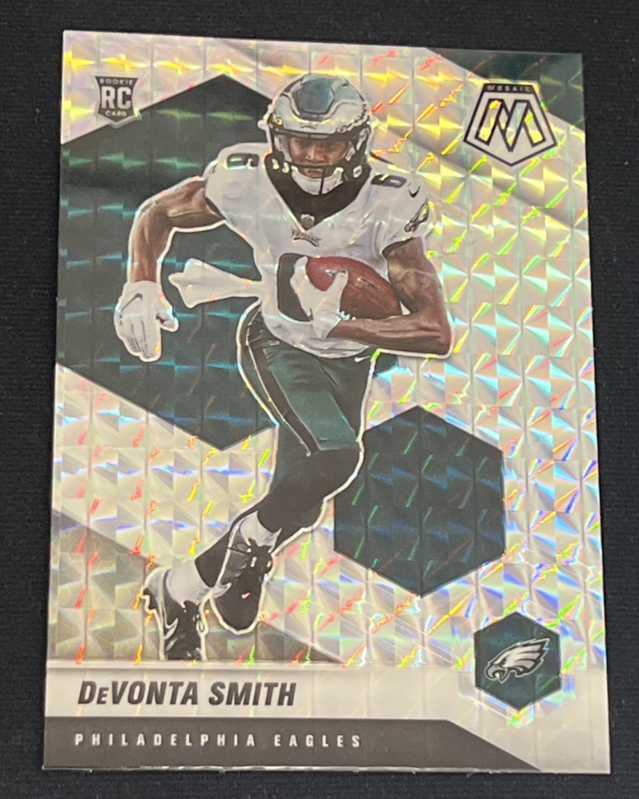 2021 Panini Mosaic Devonta Smith Silver Mosaic Rookie #305 Philadelphia Eagles
