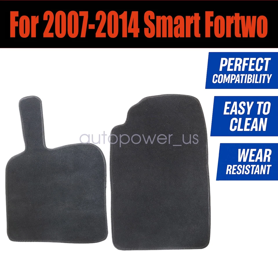 Alfombrillas de terciopelo Smart Fortwo 2007 2008 2009 2010 2011 2012 2013 2x Foto 3 de 4