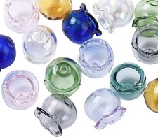 Transparent Bell Flower Beads - 9 Colors of Glass Bead Caps for Crafts