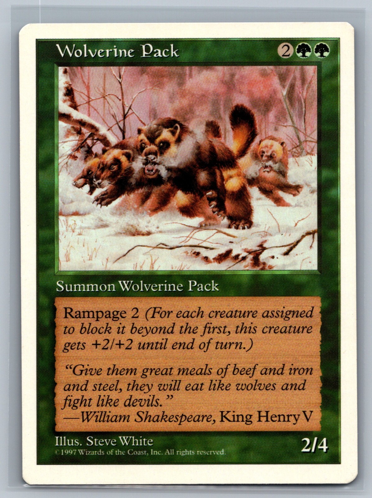 Magic The Gathering 5th Edition Wolverine Pack MTG TCG CCG Fifth 5ED