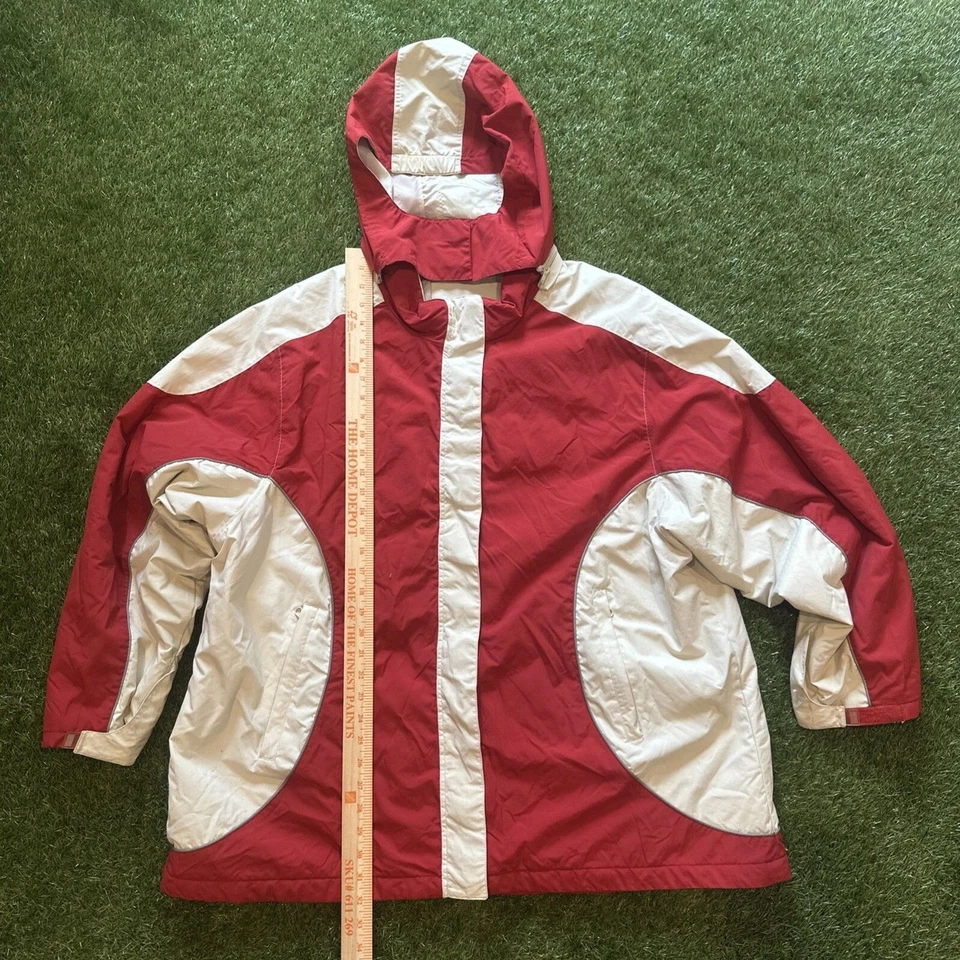 Редкий винтажный 90-х Athletech нейлона лыж куртка мужская 2XL с двойной молнии и молнии капюшон - Изображение 2 из 4