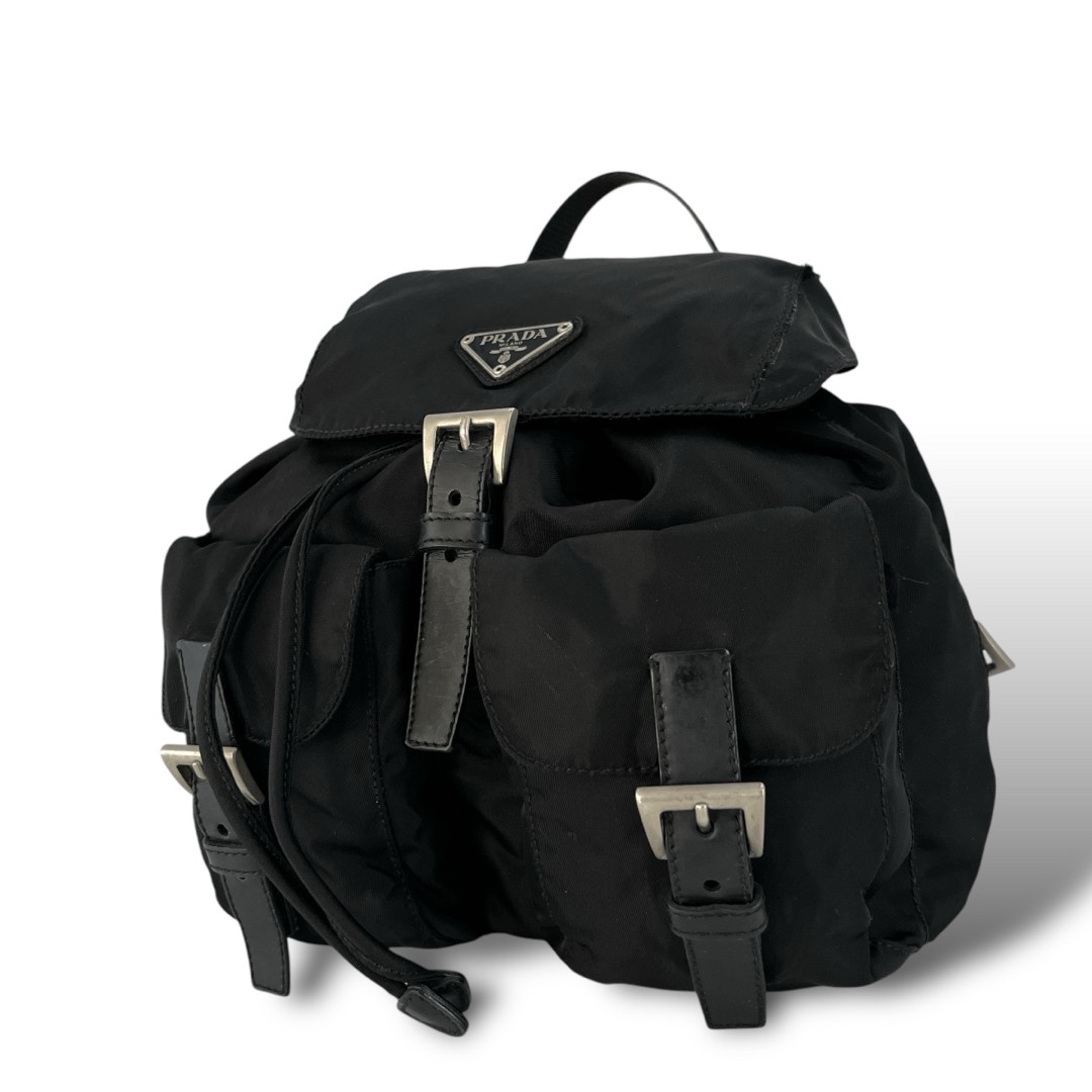 Prada Drawstring Backpack Triangle Logo Mini Back… - image 1