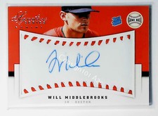 2012 Panini Signature Series #128 Will Middlebrooks Rookies Game Ball Sign #/299