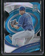 2021 Panini Spectra #58 Jacob deGrom Neon Blue Die Cut #/45