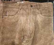 Rocky Studios Tan Soft Leather Work Pants 33x31.5 Made In USA